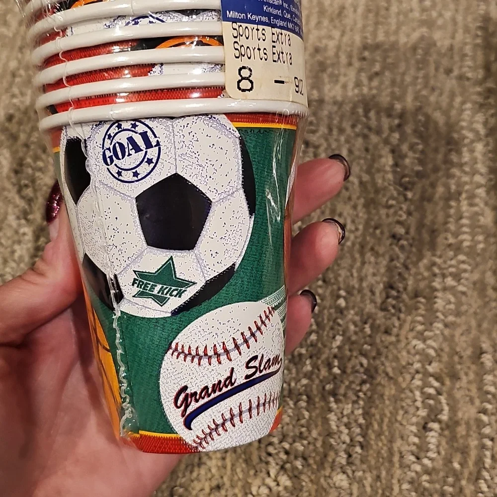 Amscan Sports Extra Paper Cups - Multicolor - 2sets (8 Pack Each)